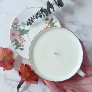 Mimosa Blossom & Nectarine Teacup Candle